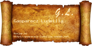 Gasparecz Ludmilla névjegykártya
